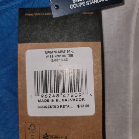 The North Face Women's Small Half Dome T Shirt Cotton Blue - Picture 5 of 5